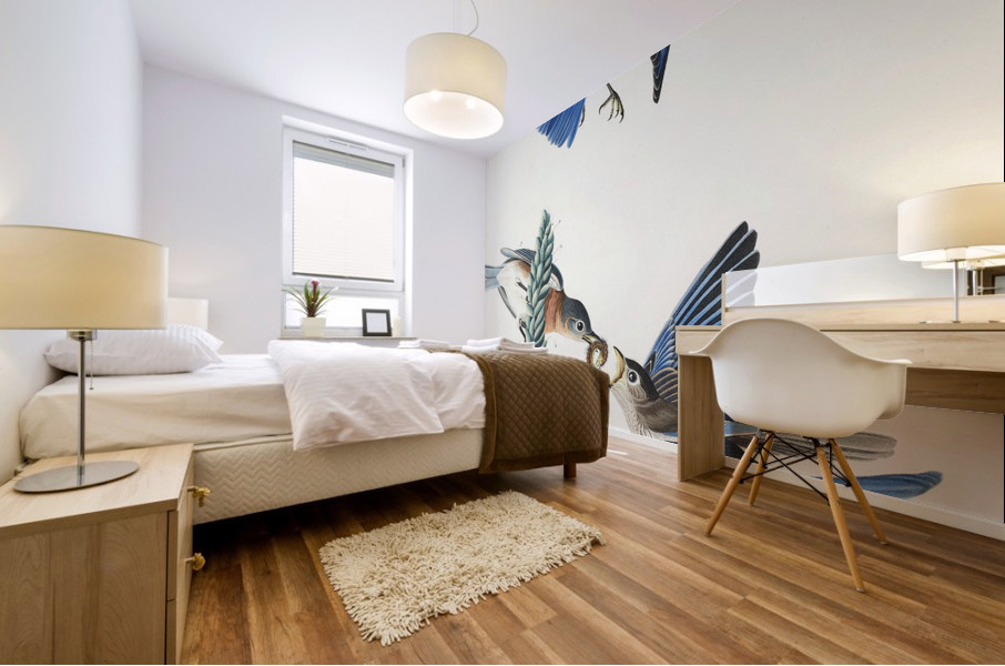 Blue-bird Mural print