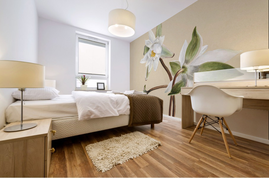 Water Lilies Castalia odorata 1879 Mural print