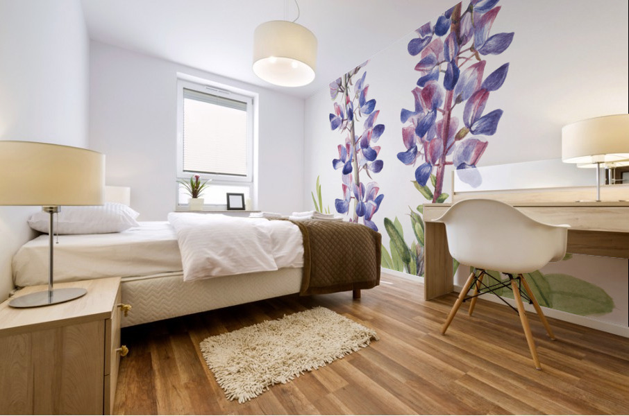 Lupine Lupinus fornosus 1935 Mural print