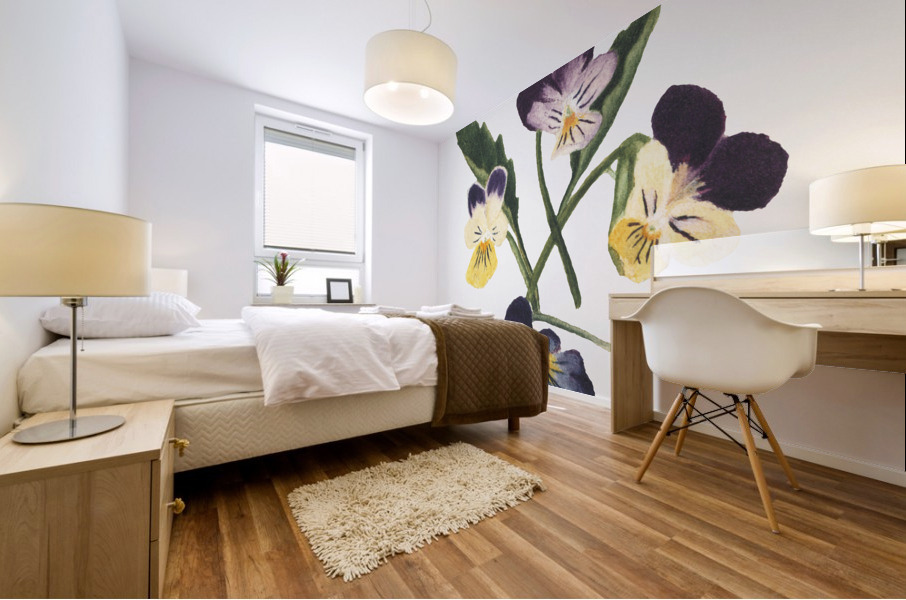 Pansies 1876 Mural print