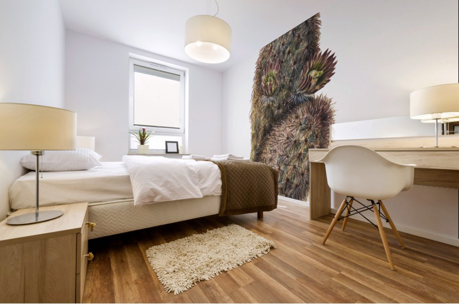 Green Strawberry Cactus Echinocereus viridiflorus 1925 Mural print