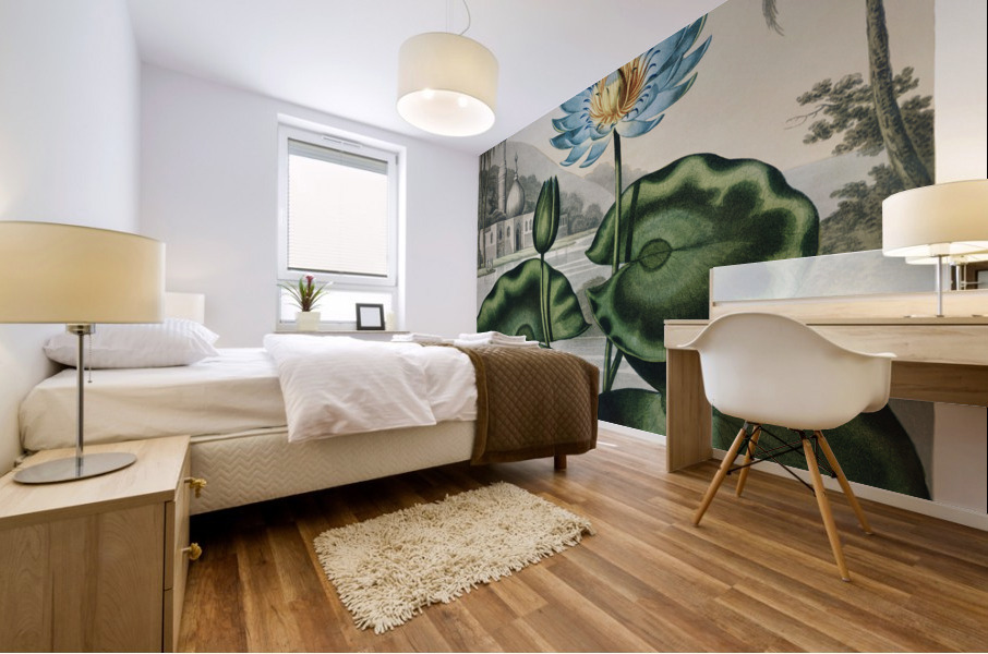 The Blue Egyptian Water-Lily Mural print