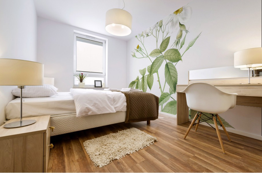 Vintage musk rose Mural print