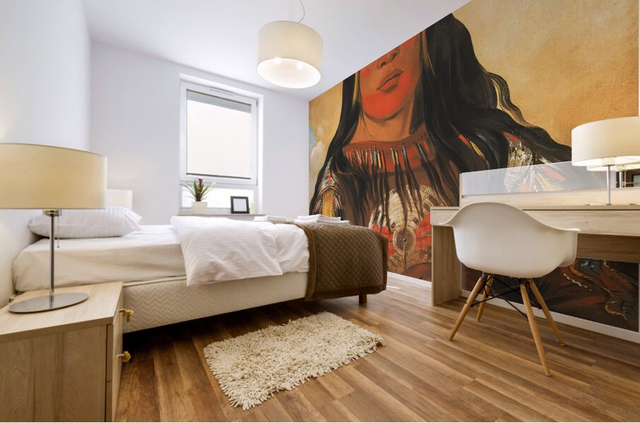 Peh-Tó-Pe-Kiss Eagle’s Ribs a Piegan Chief 1832 Mural print