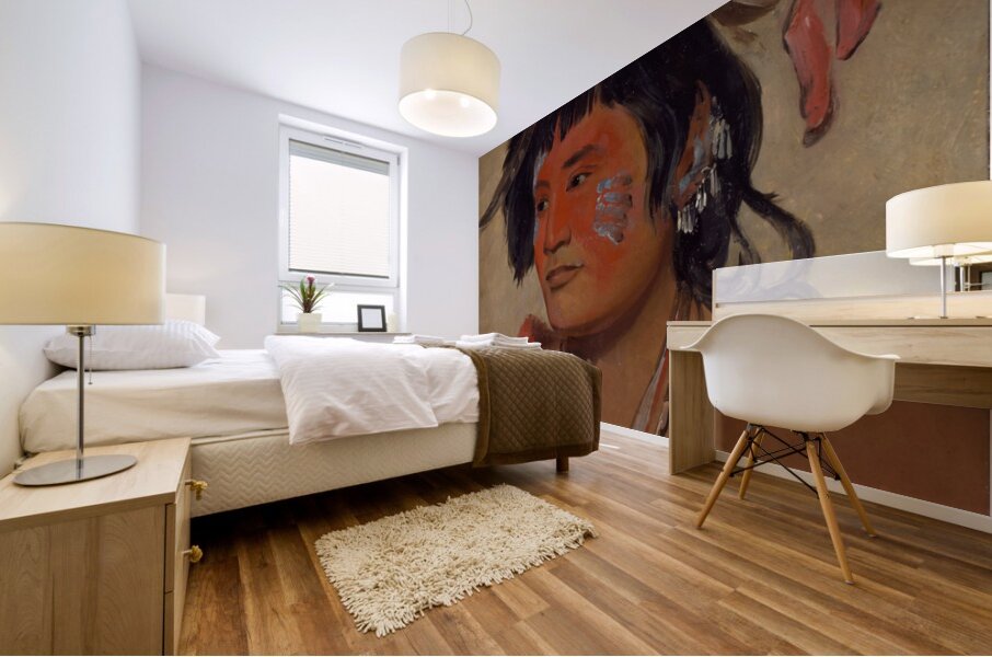 Pah-Shee-Náu-Shaw a Warrior 1831 Mural print