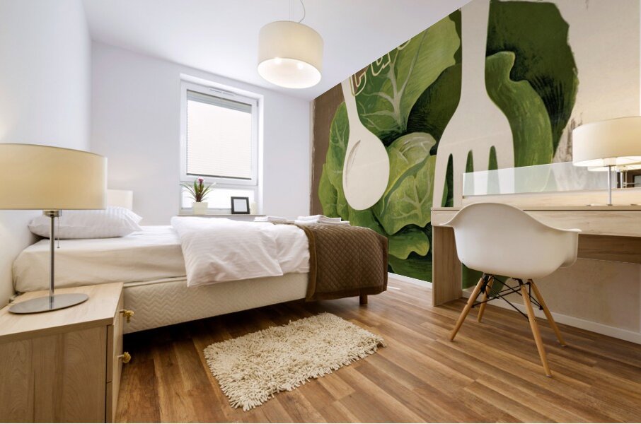 Eat Greens for Health – Feed Right to Feel Righ Mural print