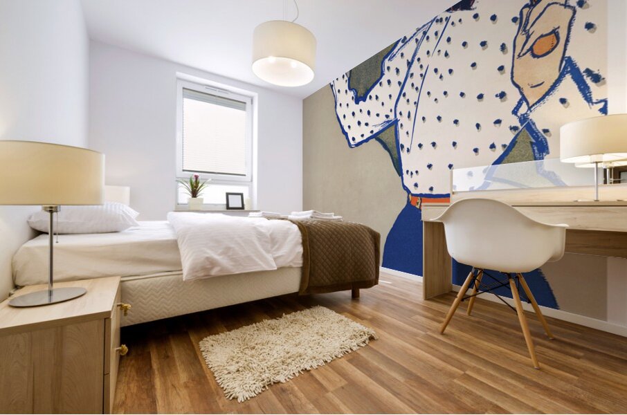 Woman holding umbrella 1897 by Edward Penfield Mural print