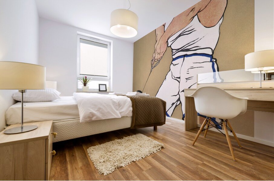 Hammer thrower ca. 1908 by Edward Penfield Mural print