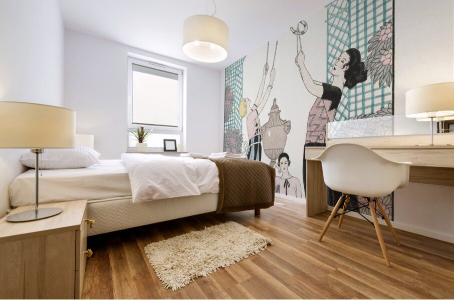 Le Jeu des Graces 1922 fashion illustration  by George Barbier.  Mural print