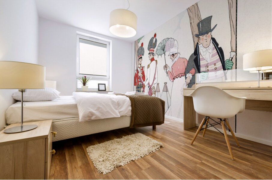 Come on my good friend! 1923 fashion illustration  by George Barbier.  Mural print