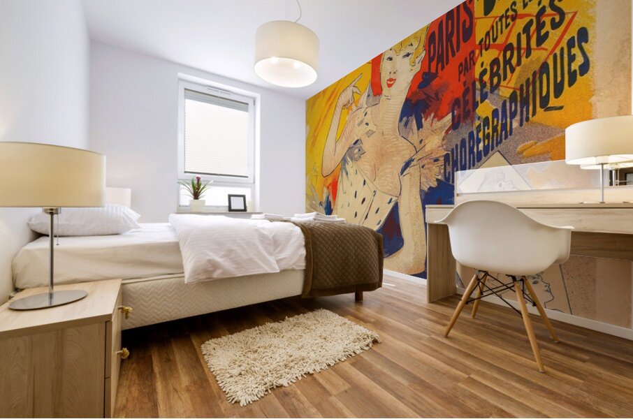 Moulin Rouge Paris-Cancan 1890 Poster by Jules Chéret Mural print