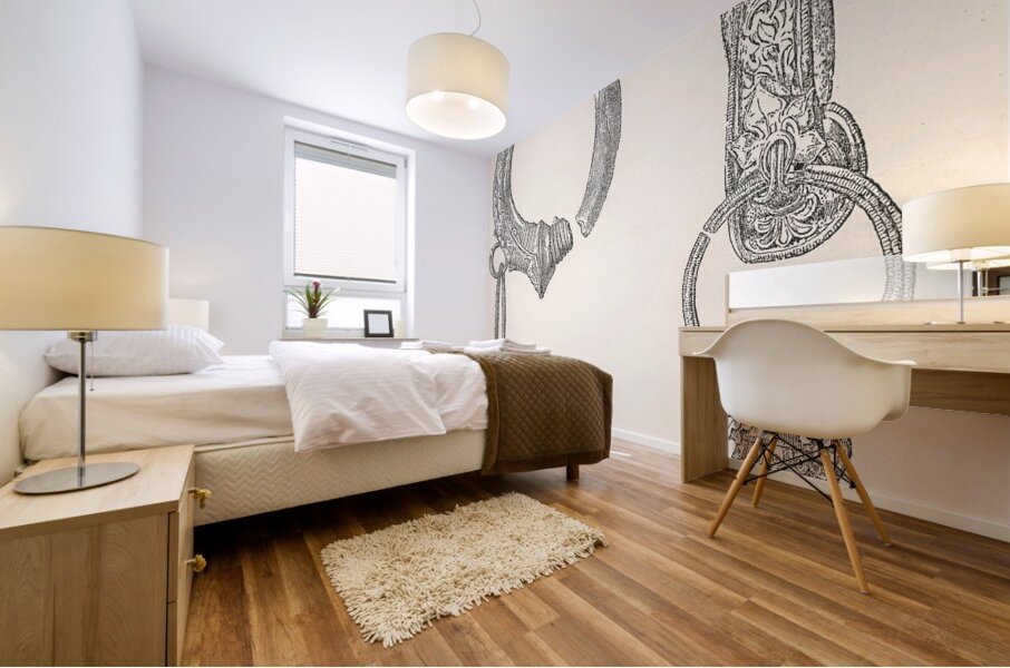 Etruscan design. 1888 edition Lornement Polychrome by Albert Racine 1825–1893. Mural print