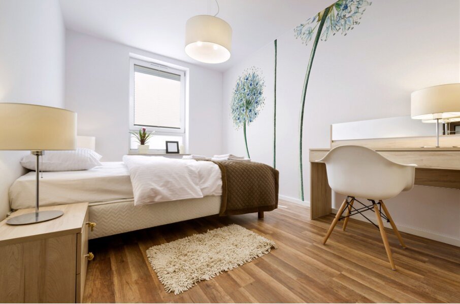 Blue leek from Edwards Botanical Register 1829-1847  by Sydenham Edwards John Lindley and James Ridgway. Mural print