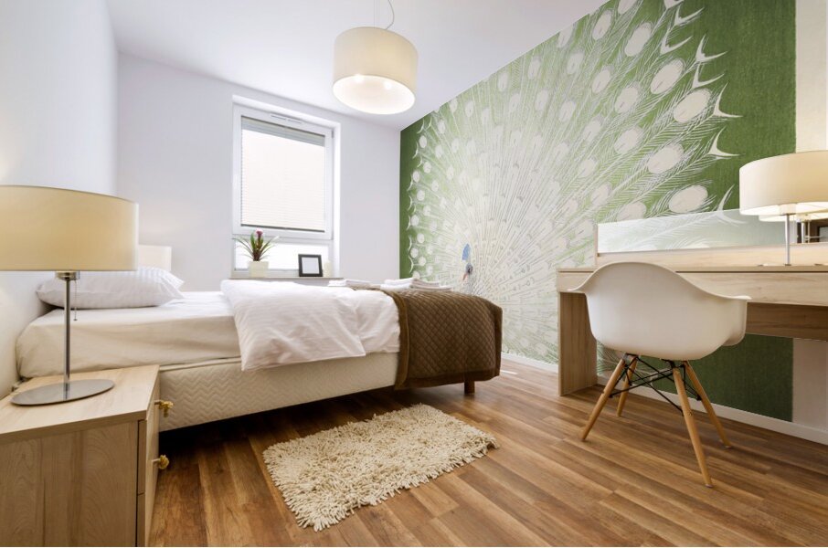 Peacock 1925 - 1936 by Ohara Koson 1877-1945. Mural print