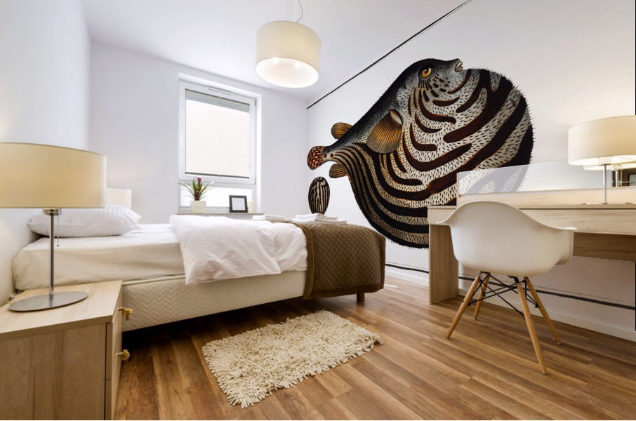 Striped Globe Tetrodon leneatus Mural print