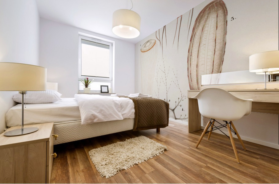 Different types of marine life Mural print