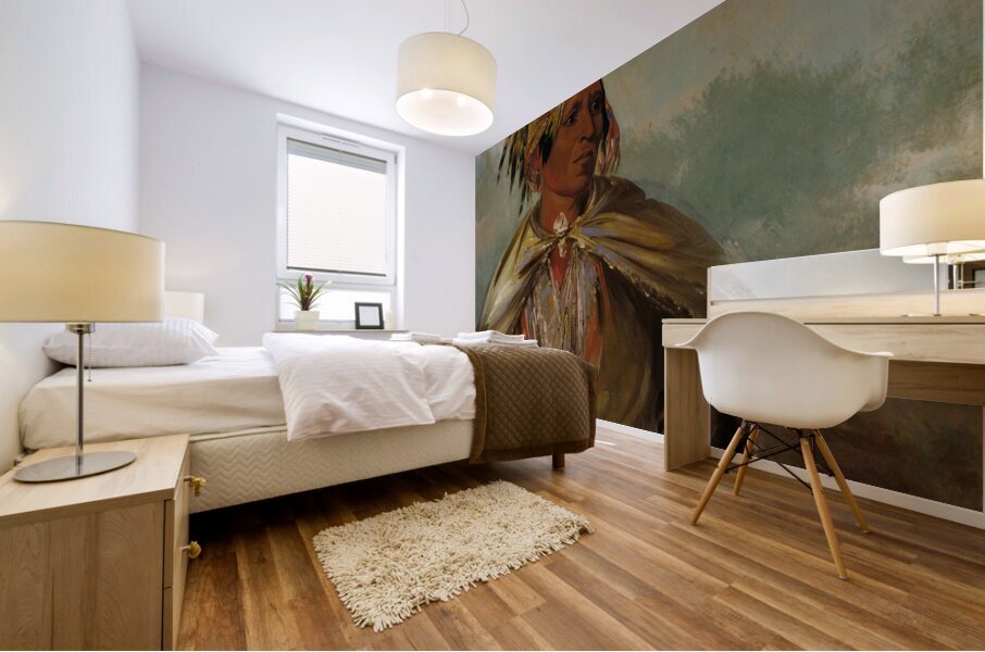 Pah-Mee-Ców-Ee-Tah Man Who Tracks a Chief 1830 Mural print