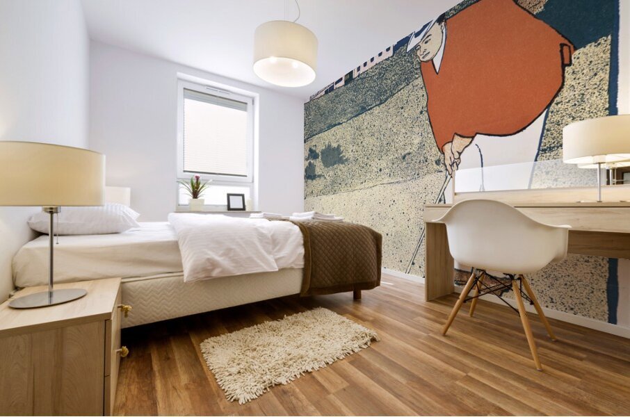 Man playing Golf ca. 1890-1907  by Edward Penfield Mural print