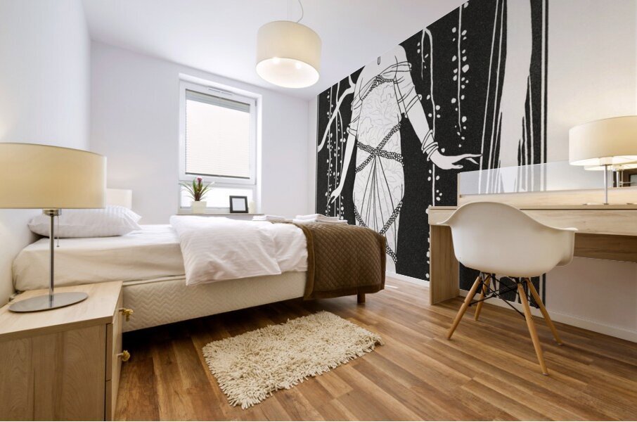 Costumes Parisiens 1914 fashion illustration by George Barbier.  Mural print