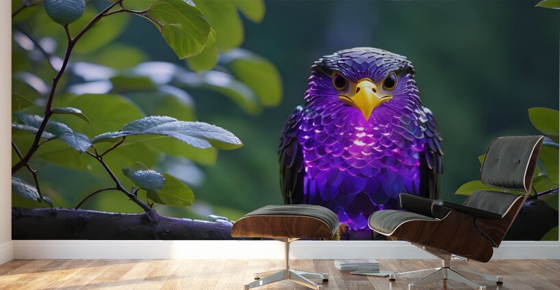 A  Amethyst Glass Eagle By ISHISH Wall Murals