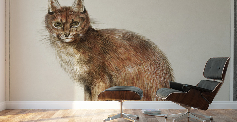 Lynx in vintage style Wall Murals