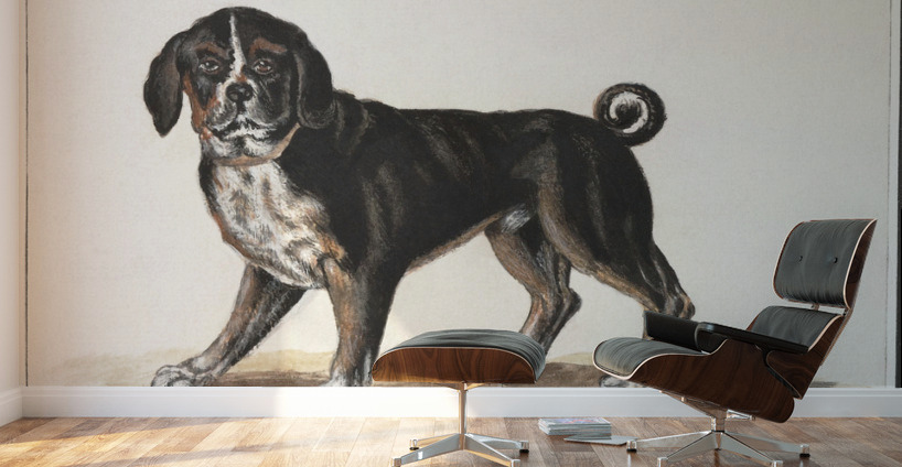 Dog in vintage style Wall Murals