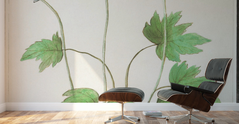 Indian runner duck in vintage style Wall Murals