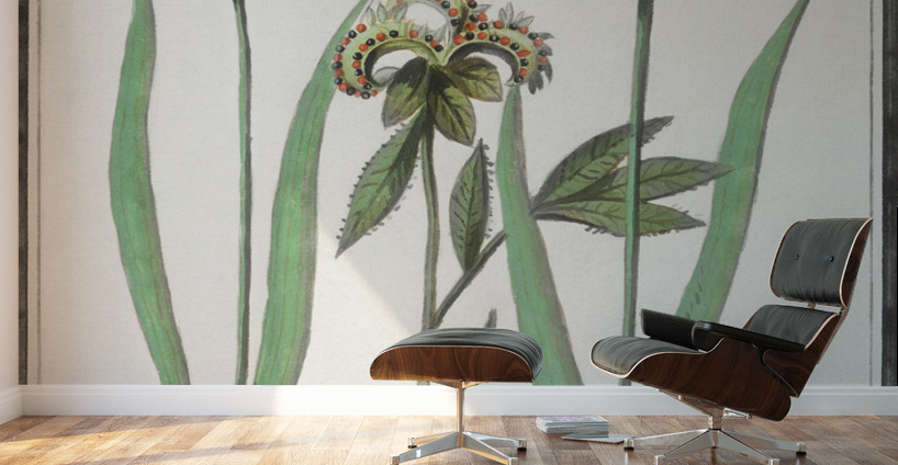 Tulip in vintage style Wall Murals