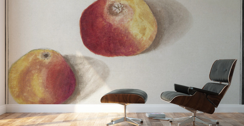 Apple in vintage style Wall Murals