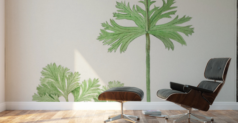 Anemone in vintage style Wall Murals