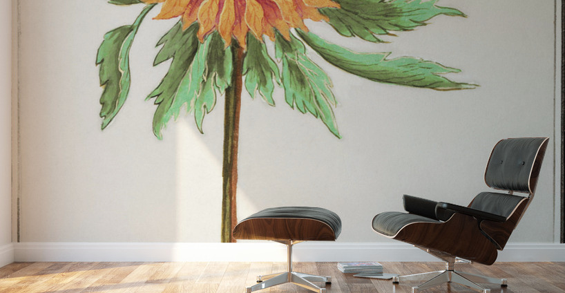 Sunflower in vintage style Wall Murals