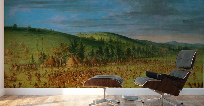 Ball-Play of The Choctaw–Ball Up 1846-1850 Wall Murals