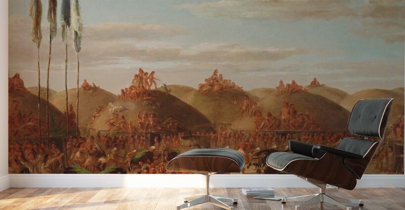 Bull Dance Mandan O-Kee-Pa Ceremony 1832 Wall Murals