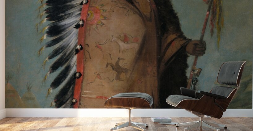 Ee-Áh-Sá-Pa Black Rock a Two Kettle Chief 1832 Wall Murals