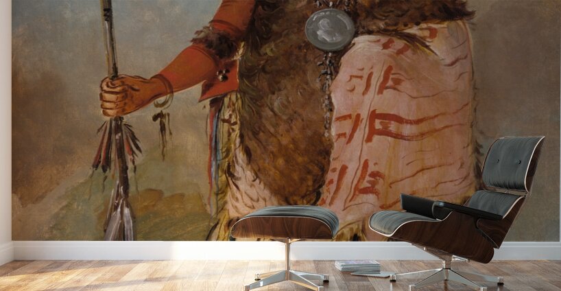 Om-Pah-Tón-Ga Big Elk a Famous Warrior 1832 Wall Murals