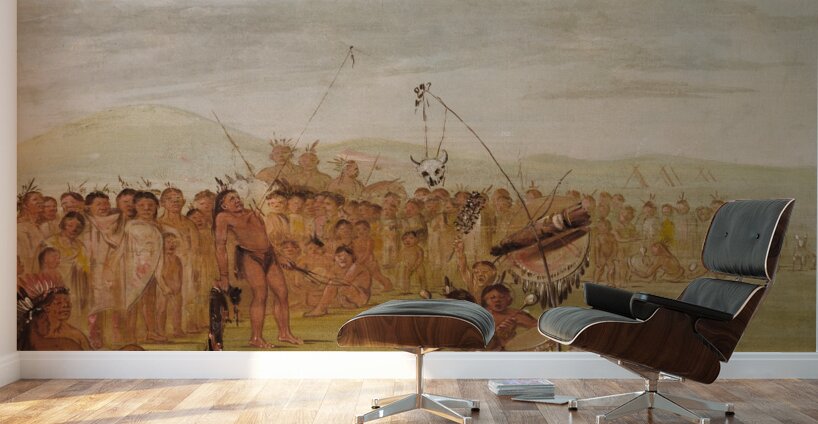 Self-Torture In a Sioux Religious Ceremony 1835-1837 Wall Murals