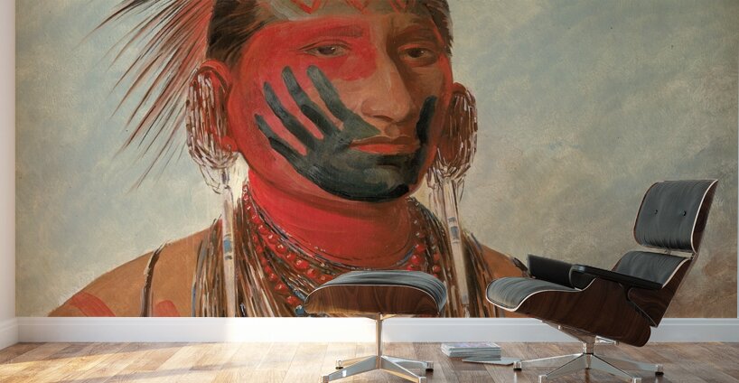 Wash-ka-mon-ya Fast Dancer a Warrior 1844-1845 Wall Murals