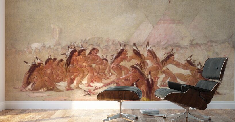 Pipe Dance Assiniboine 1835-1837 Wall Murals