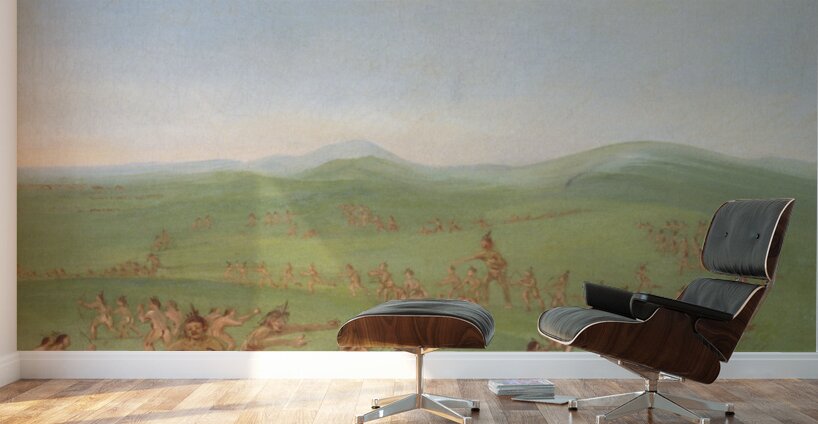 Sham Fight Mandan Boys 1832-1833 Wall Murals