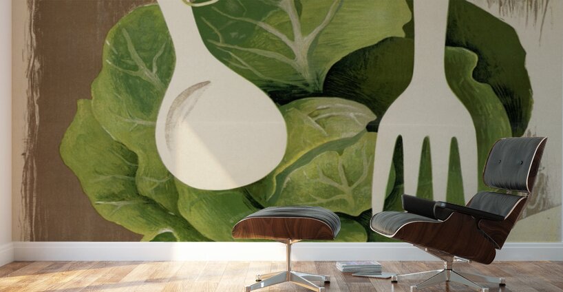 Eat Greens for Health – Feed Right to Feel Righ Wall Murals
