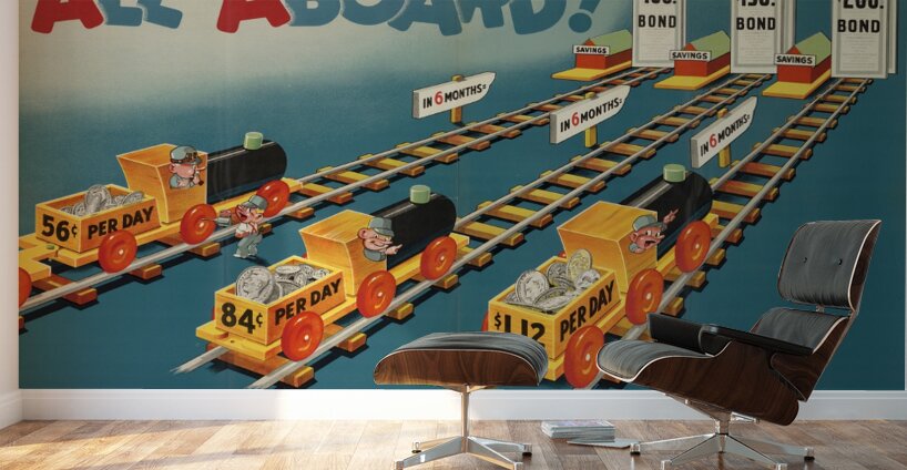 All Aboard! Buy Victory Bonds Wall Murals