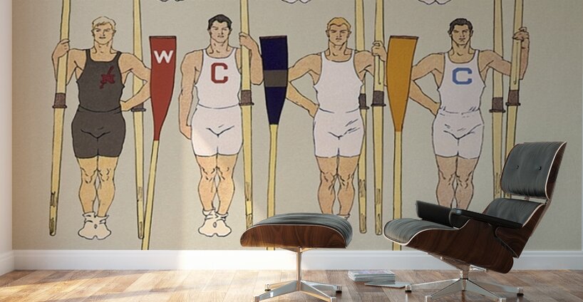 College crews ca. 1908 by Edward Penfield Wall Murals