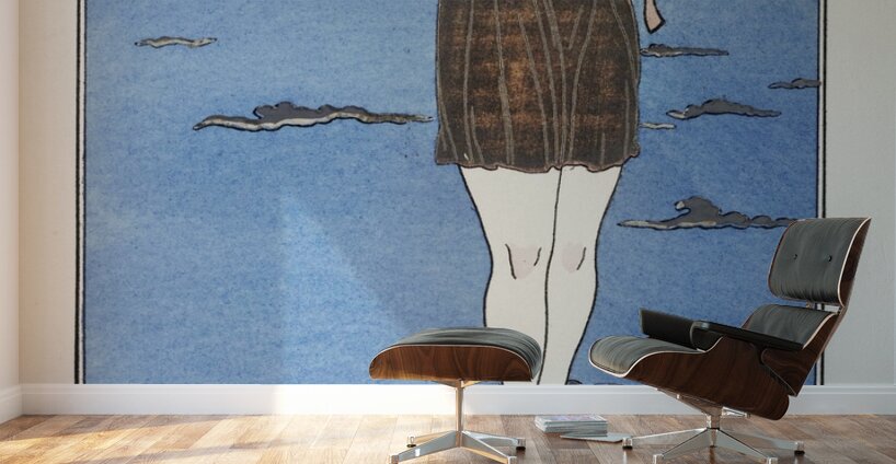 Costumes Parisiens: Grande robe du soir from Journal des Dames et des Modes 1913 fashion illustration  by George Barbier.  Wall Murals