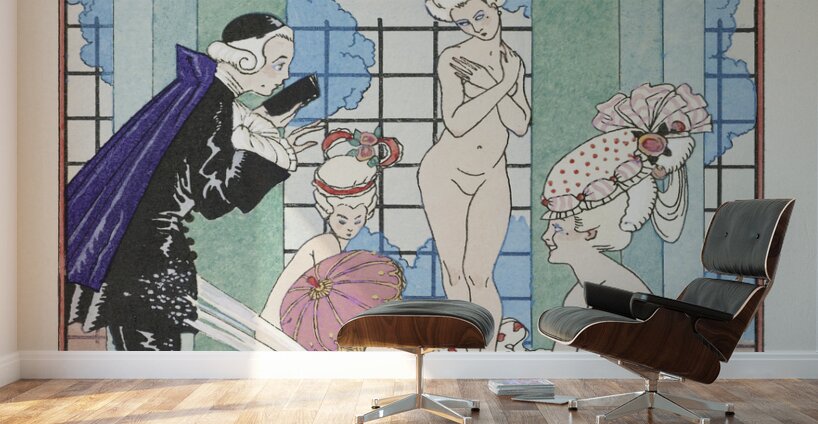 LEau 1917-1920 fashion illustration  by George Barbier.  Wall Murals