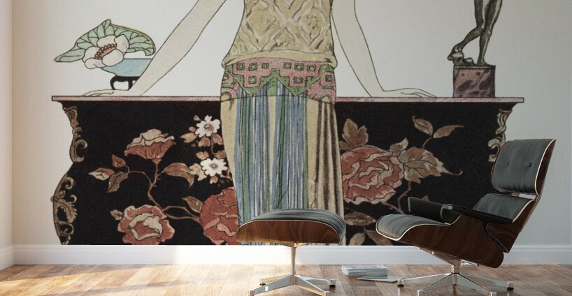 Rosalinde: Robe du soir 1922 fashion illustration  by George Barbier.  Wall Murals