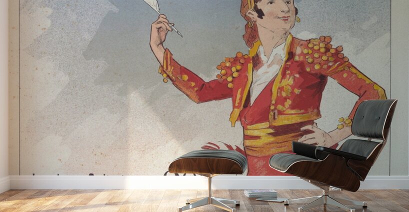 Reclamebiljet voor Le Figaro 1885 Poster by Jules Chéret Wall Murals