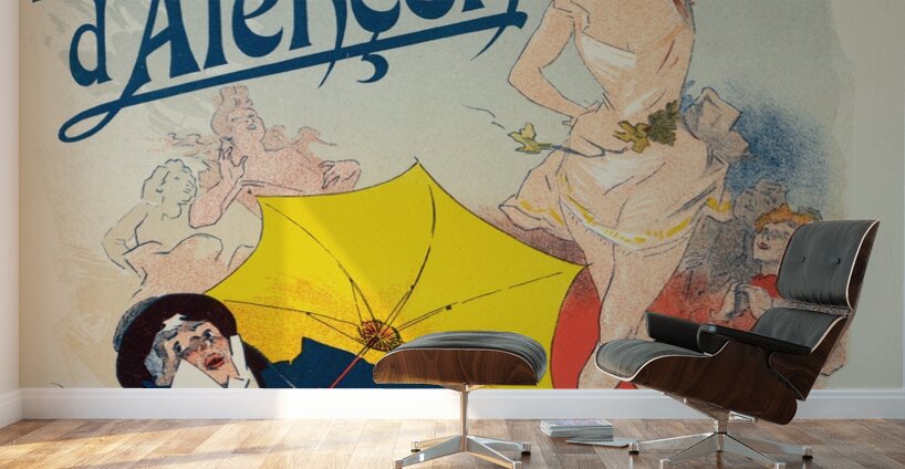 Émilienne D’alençon 1898 Poster by Jules Chéret Wall Murals