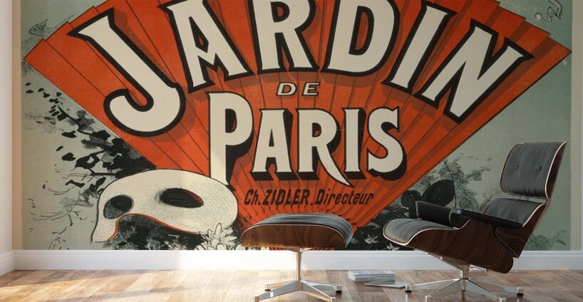 Champs-ElyséesJardin De Paris 1884 Poster by Jules Chéret Wall Murals