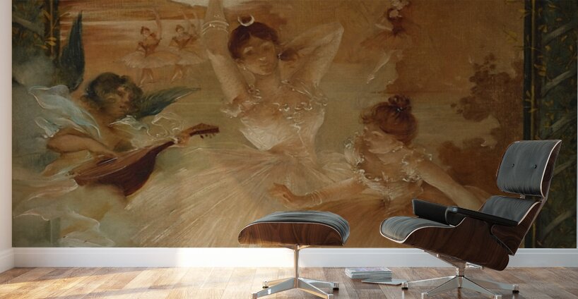 Ballerinas Figurative Poster by Jules Chéret Wall Murals