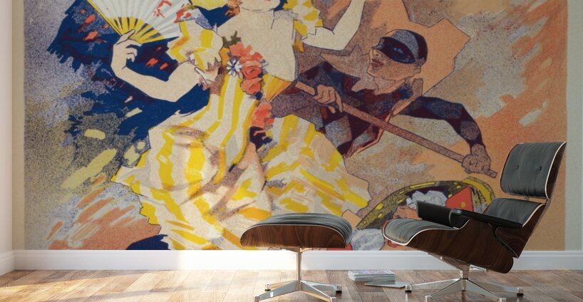 La Pantomime 1900 Illustration by Jules Chéret Wall Murals